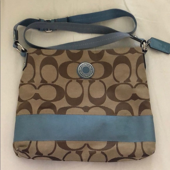 Coach Handbags - Coach Powder Blue Crossbody Bag